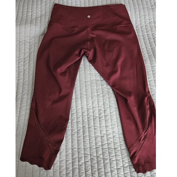 Lululemon Wunder Under High-Rise Crop 23" Scallop Full-On Luxtreme - Size 14 - Picture 5 of 5